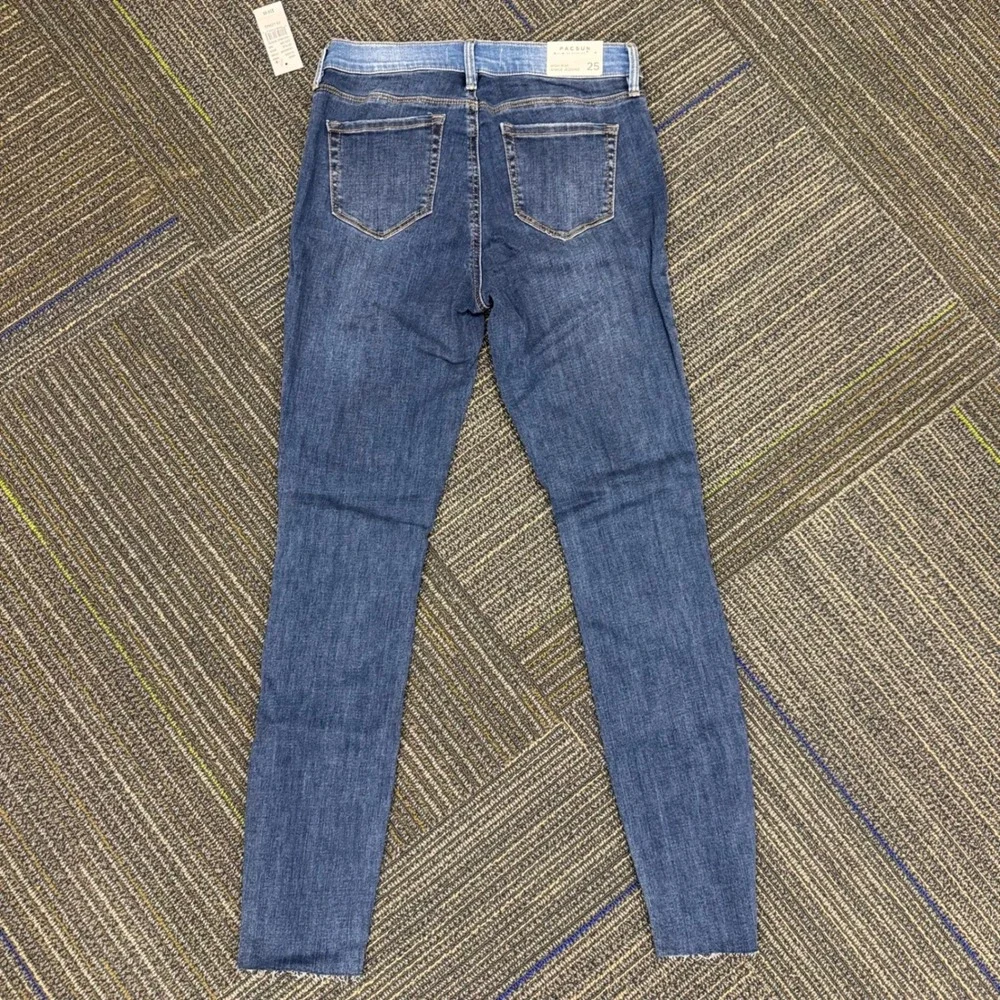 Pacsun High‎ Rise Ankle Jeggings Double Wash Two Tone Denim Womens Size 25